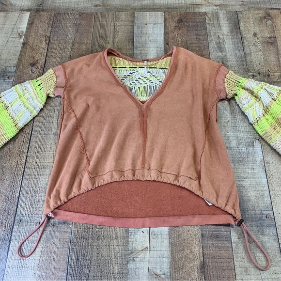 Free People Reminiscent Sweater In Terracotta Pullover Knit Crochet Boho
Size S - Picture 13 of 14
